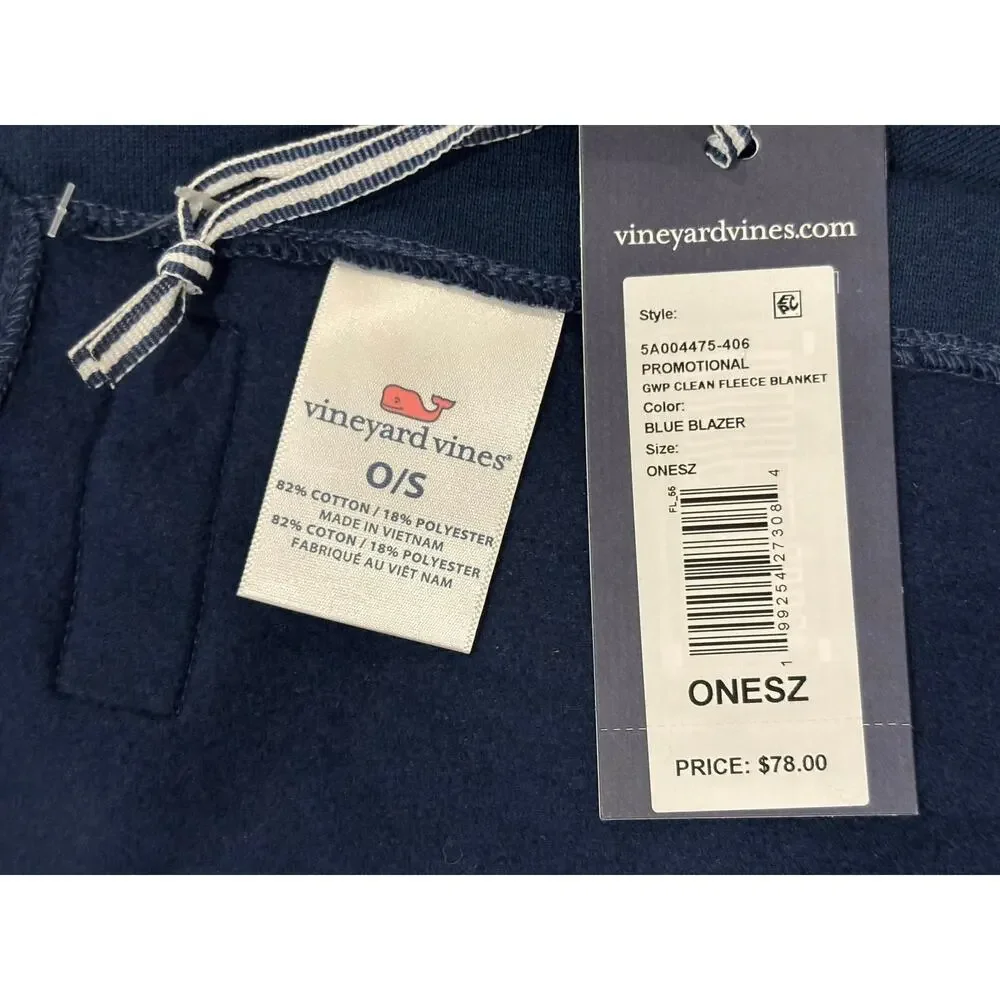 Vineyard Vines Fleece Blanket Blue Blazer 70x50